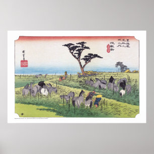 ukiyoe - Hiroshige - Nr.39 Chiryū - Poster