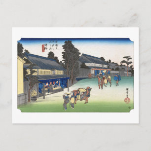 ukiyoe Hiroshige Nr. 40 Narumi Postkarte