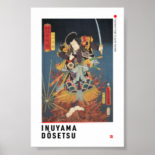 ukiyoe - Inuyama Dōsetsu - japanischer Zauberer - Poster