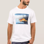 Ukiyoe [Koson] Fox by the Moonlit Water  T-Shirt<br><div class="desc">Title : 月夜の水辺に佇む狐 (Fox by the Moonlit Water) Artist : 小原古邨（おはら こそん / Ohara Koson） Japanese painter and woodblock draftsman from the Meiji to Showa periods. ＊Note : Created with color correction based on public domain data (CC0) from the Minneapolis Institute of Art (Mia). ＊Any of my designs can be...</div>