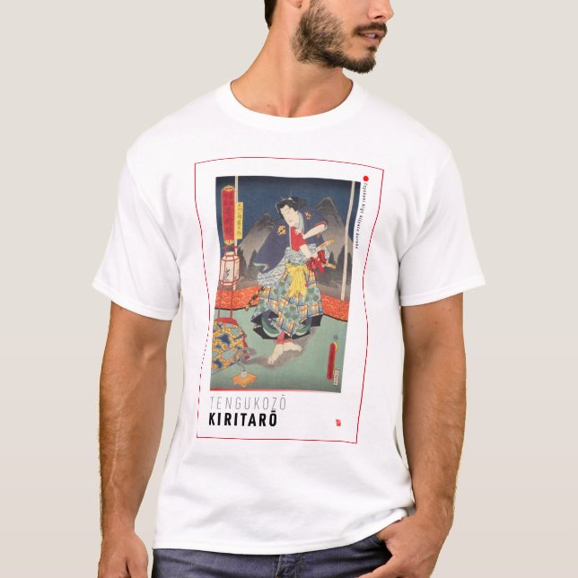 ukiyoe - tengukozō Kiritarō - japanischer Zauberer T-Shirt (Vorderseite)