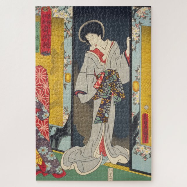 Ukiyoe - Toyokuni - No.10 Ama Myōchin - Puzzle (Vertikal)
