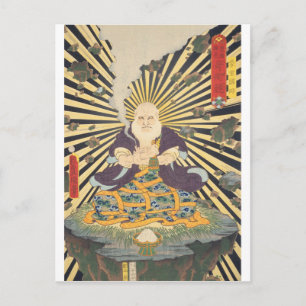 Ukiyoe - Toyokuni - Nr.23 Mōun kokushi - Postkarte