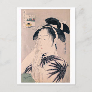 Ukiyoe [Utamaro] beauties 021 Postkarte