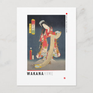 ukiyoe - Wakana hime - japanischer Zauberer - Postkarte