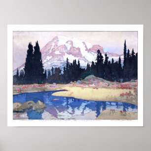 ukiyoe - Yoshida - 07 - Mount Rainier - Poster