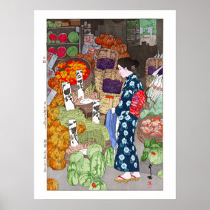 ukiyoe - Yoshida - 16 - Ehrliches Gemüsegeschäft,  Poster