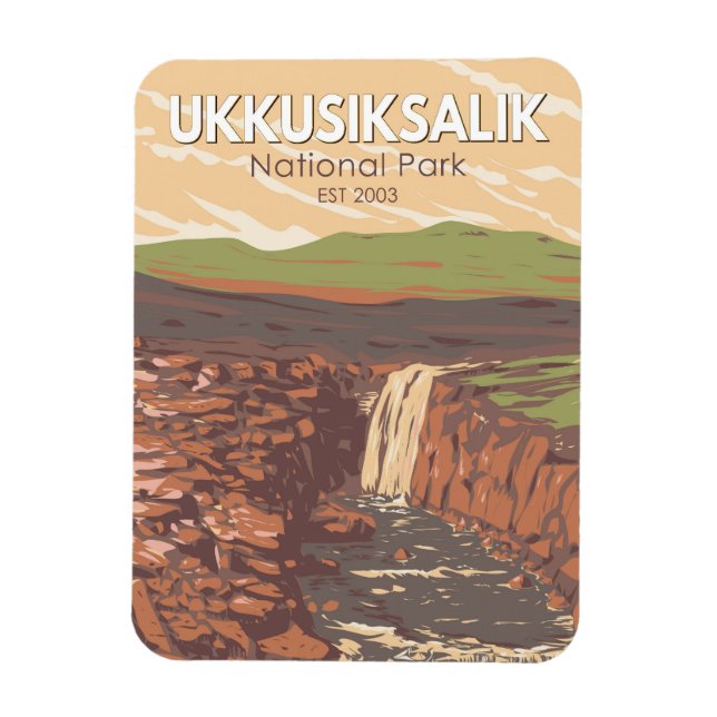 Ukkusiksalik Nationalpark Kanada Reisen Vintag Magnet (Vertikal)