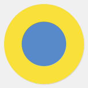 Ukraine Air Force Roundel Runder Aufkleber