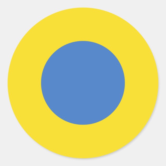 Ukraine Air Force Roundel Runder Aufkleber (Vorderseite)