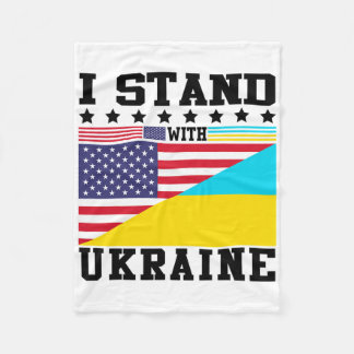 Ukraine American Pride Vintage Retro Ukrainian Fla Fleecedecke