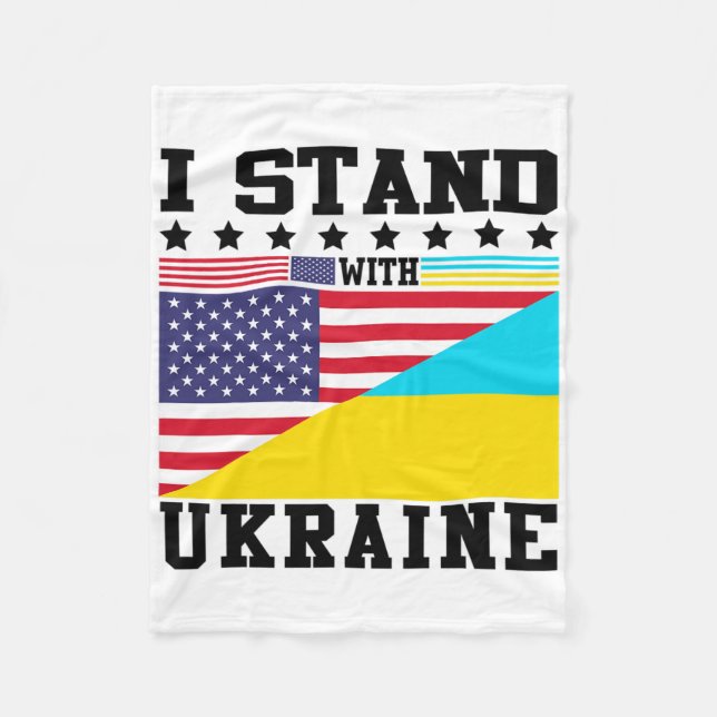 Ukraine American Pride Vintage Retro Ukrainian Fla Fleecedecke (Vorderseite)