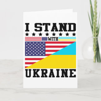 Ukraine American Pride Vintage Retro Ukrainian Fla Karte