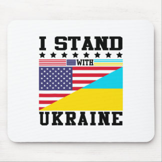 Ukraine American Pride Vintage Retro Ukrainian Fla Mousepad