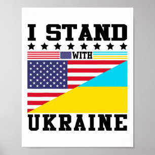 Ukraine Amerikanischer Stolz Vintage Retro Ukraini Poster