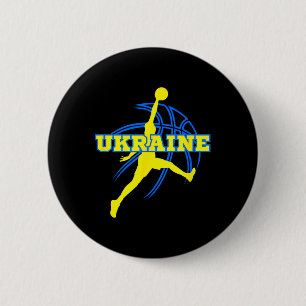 Ukraine Basketball Fan Support Stadion Button