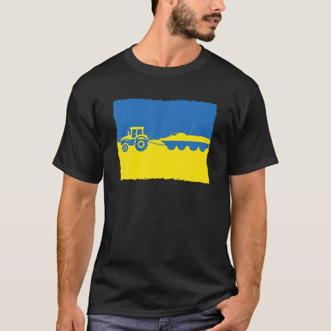 Ukraine Bauer Traktor Stechen ein russischer Tank  (Vorderseite)