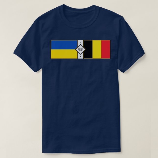 Ukraine Belgien EURO 2024 T-Shirt (Design vorne)