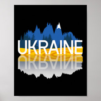 Ukraine Bergreflexionen Ukrainische Natur Souv Poster