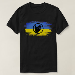 Ukraine betet blaue gelbe Flagge T-Shirt