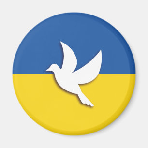 UKRAINE BICOLOR FRIEDEN DOPPELT BLUE GELBE FLAG MAGNET