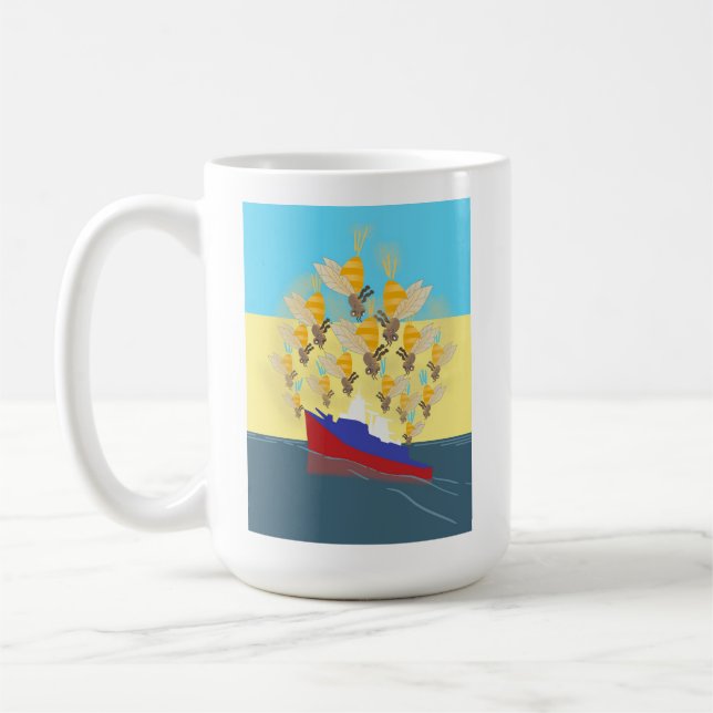 Ukraine "blau gelb" bunt kaffeetasse (Links)