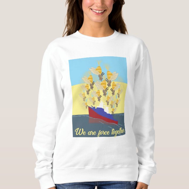 Ukraine "blau gelb" bunt sweatshirt (Vorderseite)