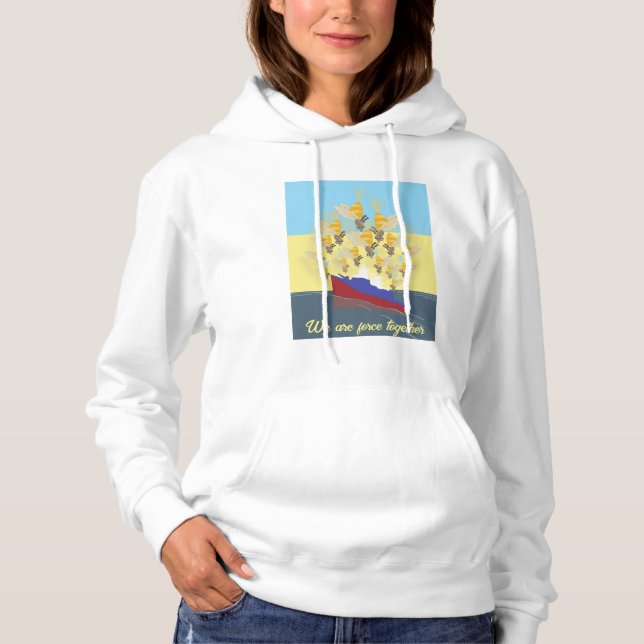 Ukraine "blau gelb" farbiges Sweatshirt (Vorderseite)