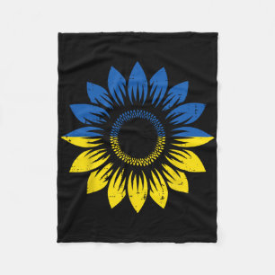 Ukraine Blau Gelbe Sonnenblume Ukrainischer Stolz Fleecedecke