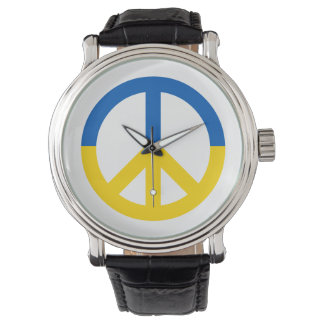 Ukraine Blaue gelbe Fahne Symbol Zeichen Armbanduhr