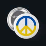 Ukraine Blaue gelbe Fahne Symbol Zeichen Button<br><div class="desc">Frieden für die Ukraine 💙 💛</div>