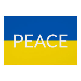 Ukraine - Blaue gelbe Textzeiche Poster