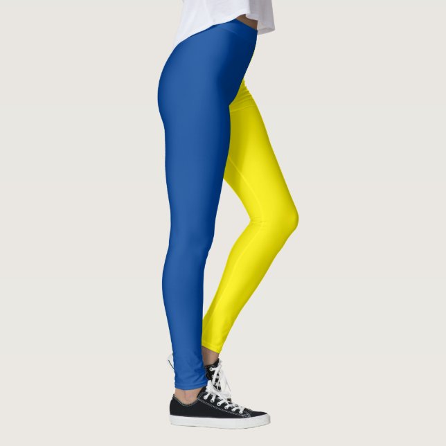Ukraine: Blaugelbe Leggings (Rechts)