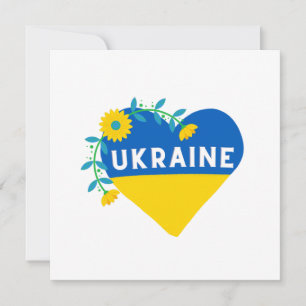 Ukraine Blume Herzplatzkarte