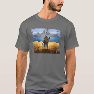 Ukraine Briefmarke in der Ukraine Vintag Flaggenpr T-Shirt