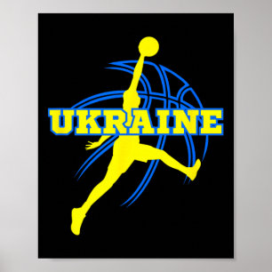 Ukraine Bysketbyll Fan Support Stadion Poster