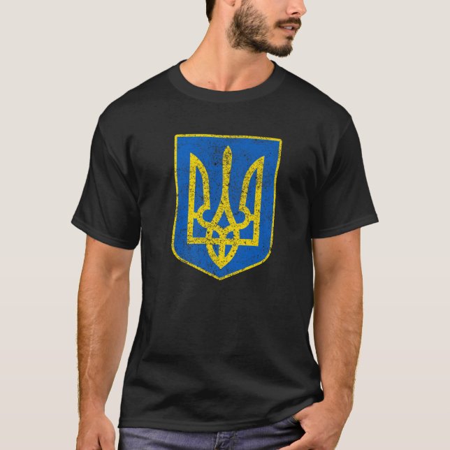 Ukraine Coat Of Arms Show Ukrainian Pride Tryzub V T-Shirt (Vorderseite)