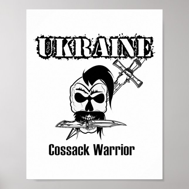 Ukraine Cossack Warrior - Support Ukraine  Poster (Vorne)