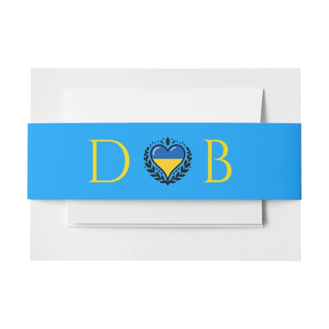 Ukraine Couple Wedding Einladungsbanderole (Vorderseite Beispiel)