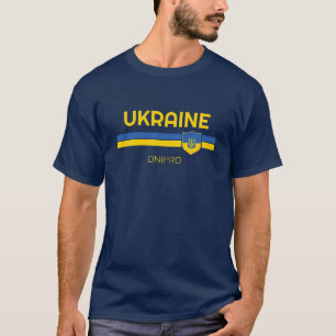 Ukraine Custom City Patriotic Flag Football T-Shirt