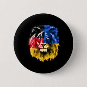 Ukraine Deutschland Flagge Löwe Deutschland Ukrain Button