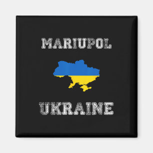 Ukraine Distressed Flag Mariupol Stolz Magnet