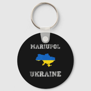 Ukraine Distressed Flag Mariupol Stolz Schlüsselanhänger
