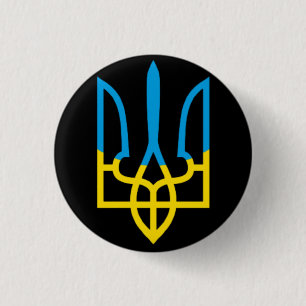 Ukraine Dreizack Button