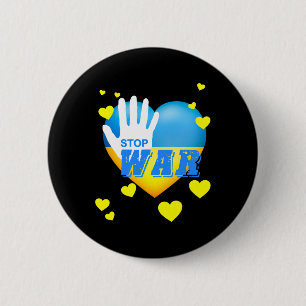 Ukraine Dreizack Ukraine-Flagge Ukrainische Flagge Button