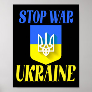 Ukraine Dreizack Ukraine-Flagge Ukrainische Flagge Poster