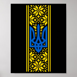 Ukraine Dreizack Vyschywanjka Kostüm Präsident Zel Poster