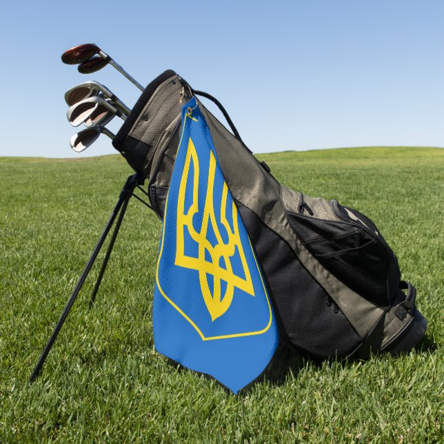 Ukraine Dreizack Wappen Golf Handtuch (Gras)