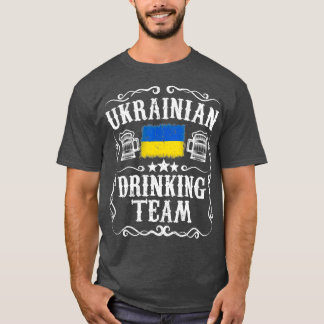 Ukraine Drinking Team Funny Ukraine Flag Beer T-Shirt