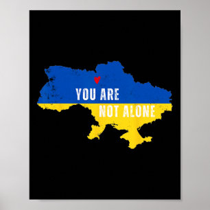 Ukraine Du Bist Nicht Allein Kiew Karte Ukrainisch Poster